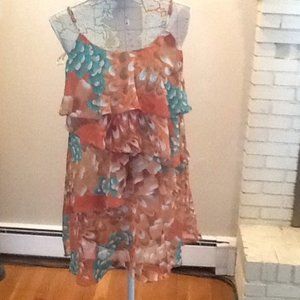 Like new short tiered Multi color dress